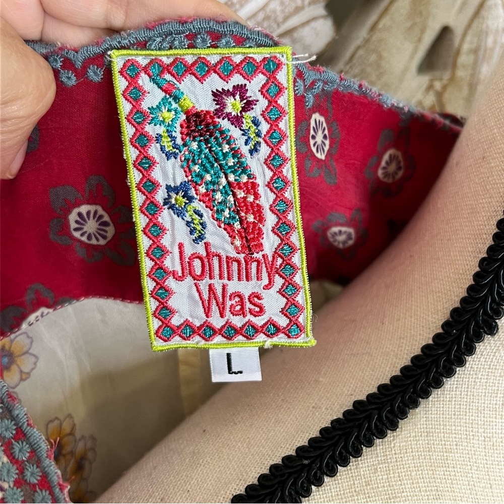 Johnny Was Blue and Red Mini Dress Sz L - Picture 5 of 6